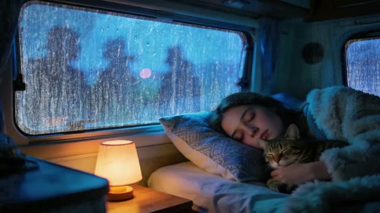 Sounds Rain & Thunder on Cozy Car 🌧️ Relaxing Nature Sounds for Calming Anxiety & Deep Sleep, ASMR