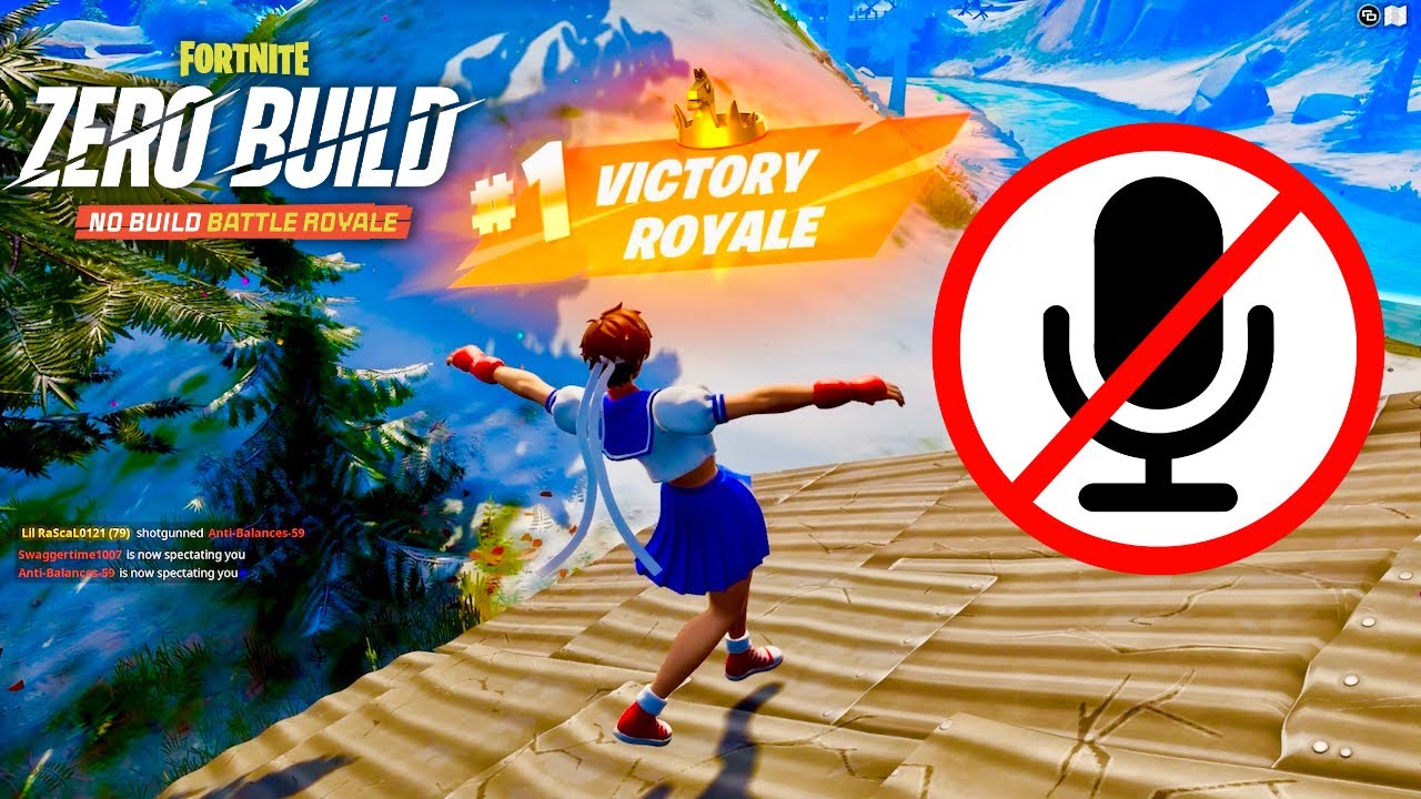 Fortnite Zero Build Street Fighter Sakura Solo Win No Commentary Gameplay