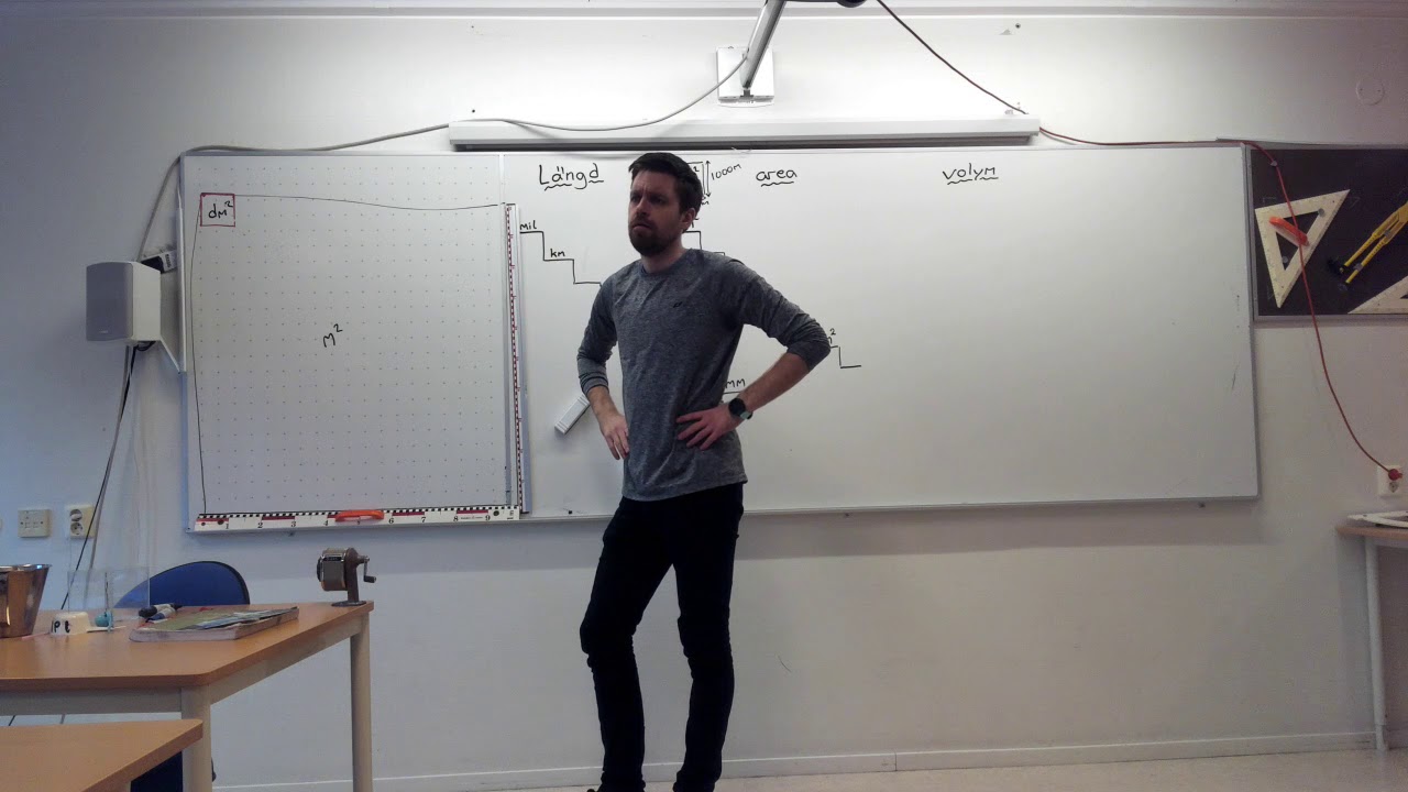 Matematik 1b, 8.1. Enheter, längd, area och volym. TRAPPAN.