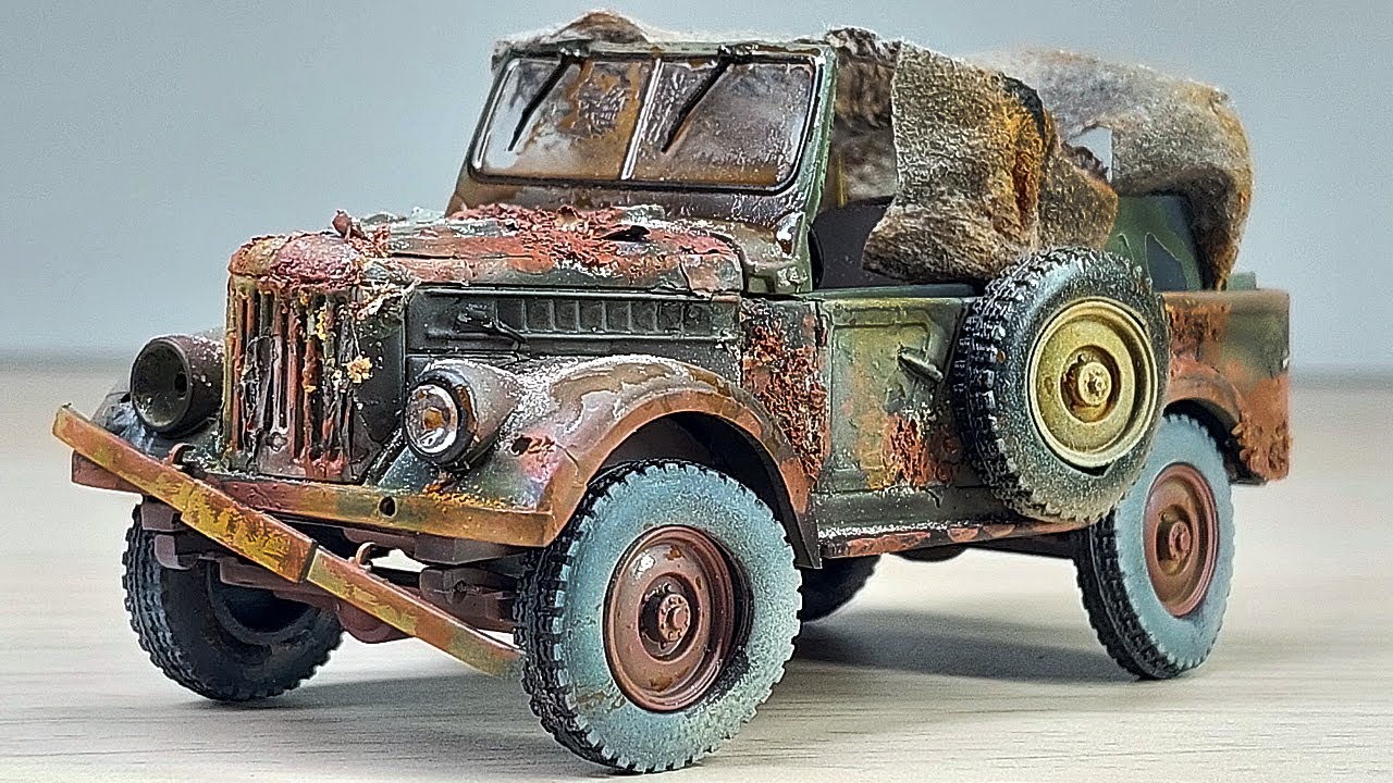 Restoration Abandoned 1952 GAZ 69 Old decrepit Car
