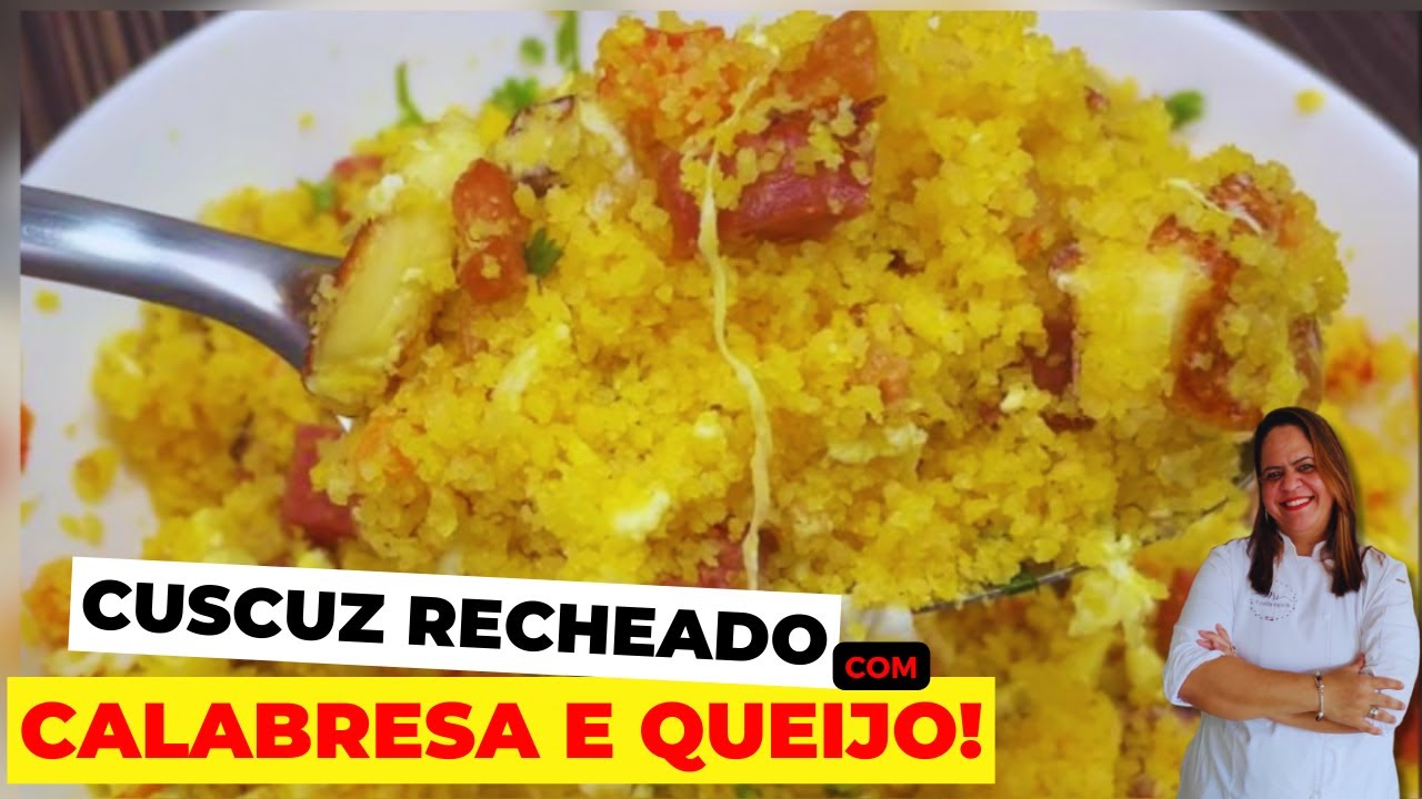 CUSCUZ RECHEADO de Calabresa e Queijo - Fica Uma Delícia!!!
