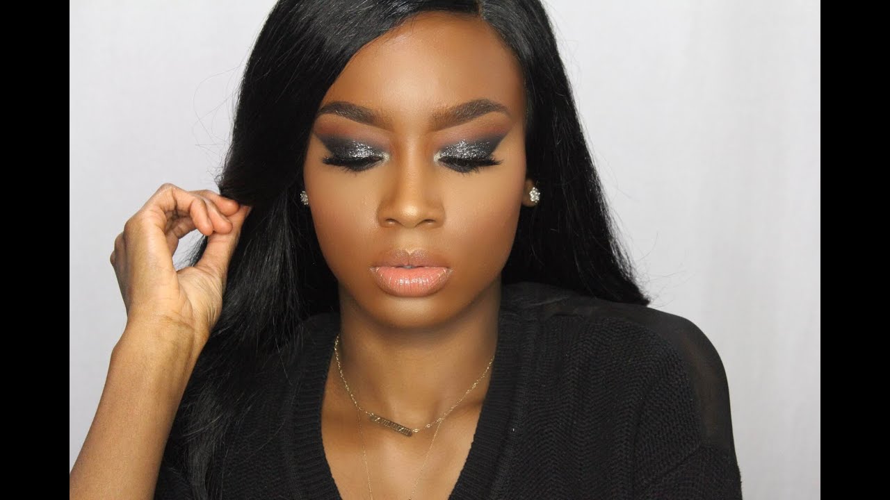 Black Glitter Smokey Eye | New Years Eve Makeup