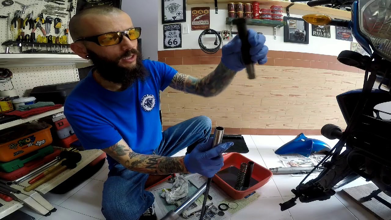 💀✌🏼🧰 Recambio retenedores, aceite y/o barras Yamaha FZ16