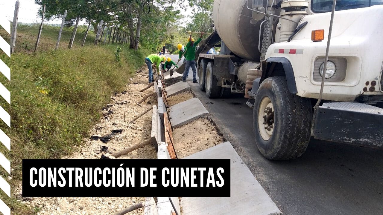 Construcción de Cunetas - ✔Proceso Constructivo - Obras de Drenaje en Concreto
