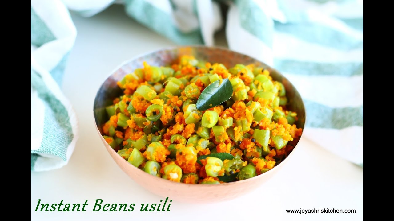 Instant paruppu usili recipe - no soaking no grinding usili - Beans usili