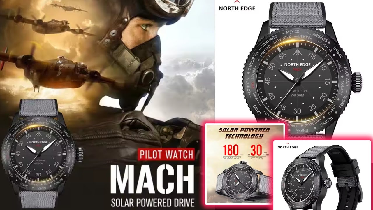 Reloj Solar North Edge Mach | Datos Técnicos + Batería ML2016”*