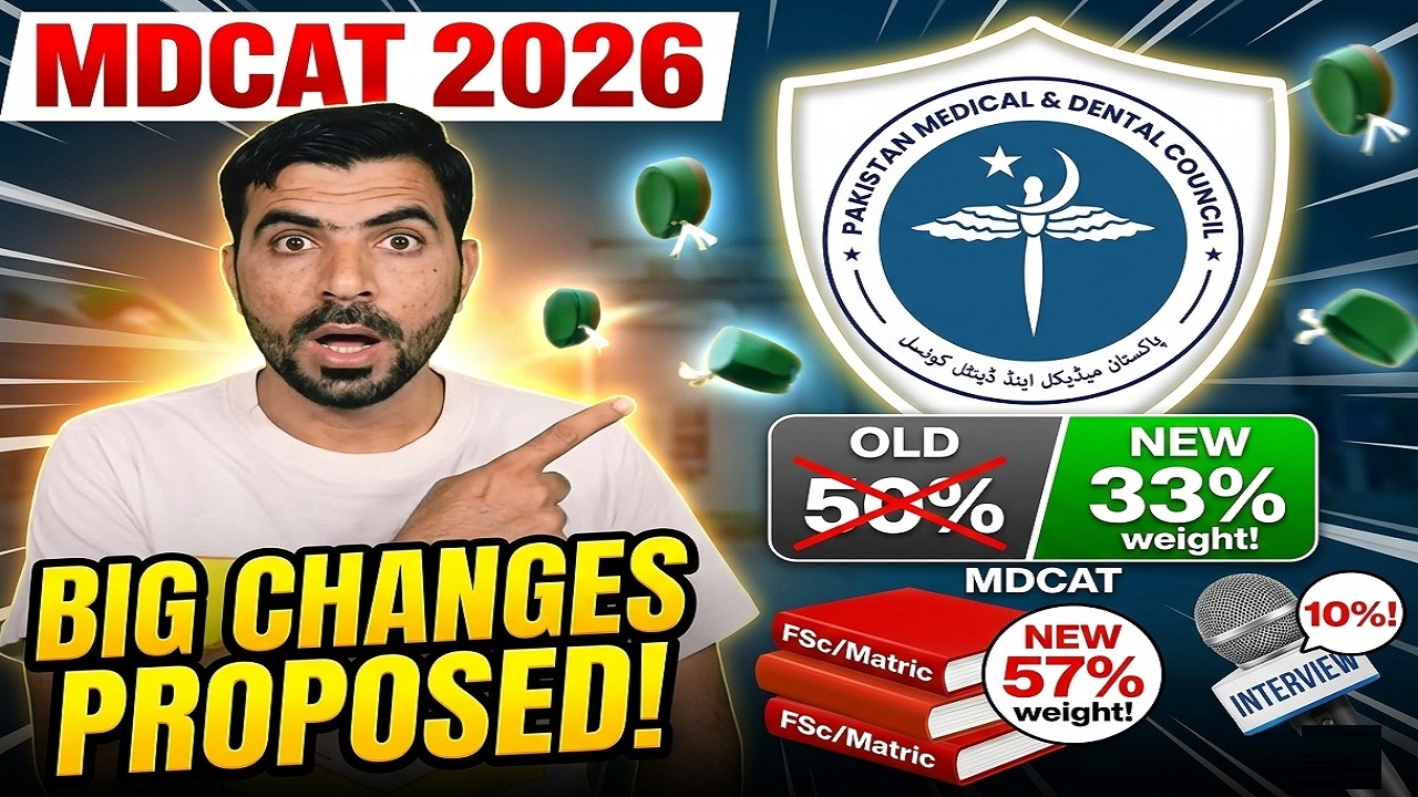 В MDCAT 2026 произошли значительные изменения: предложена новая формула оценки заслуг и формат со...