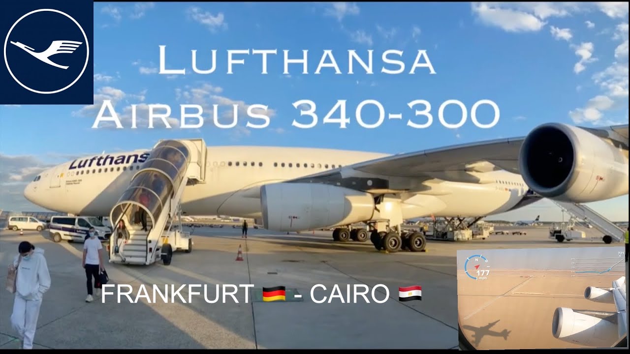 Lufthansa Airbus A340-300  | Take-Off & Landing | Frankfurt - Cairo - Frankfurt | GoPro 9