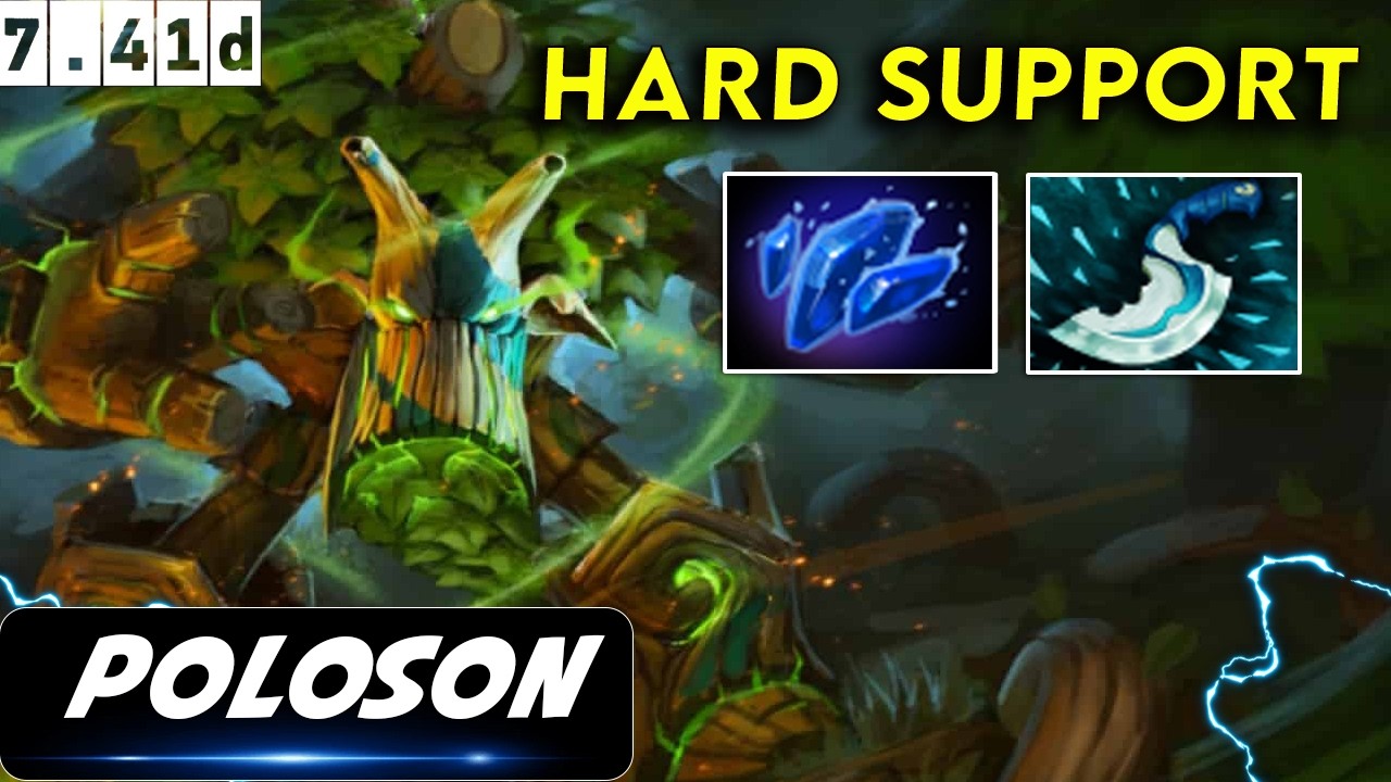 Poloson Treant Protector Hard Support - Dota 2 Patch 7.41d Pro Player gameplay