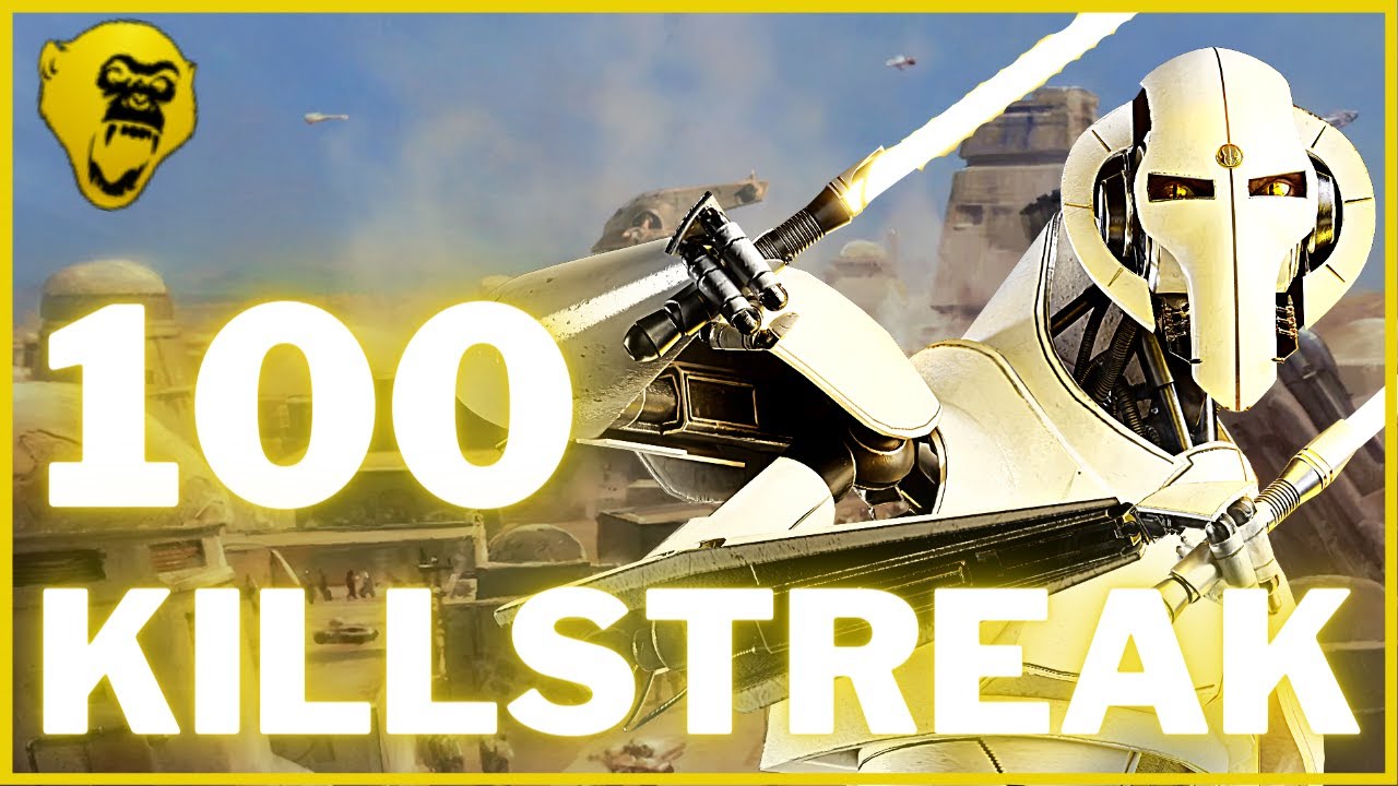 100 KILLSTREAK /W GENERAL GRIEVOUS ON TATOOINE | Galactic Assault | Star Wars Battlefront 2 PC
