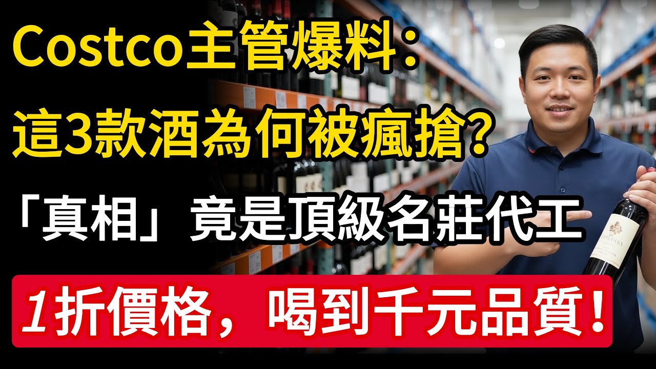 Costco主管驚天爆料！3款酒「便宜3倍」竟是頂級名莊代工？內行人都這樣買，別再錯過了！#好市多 #紅酒 #威士忌 #香檳 #慧心養生