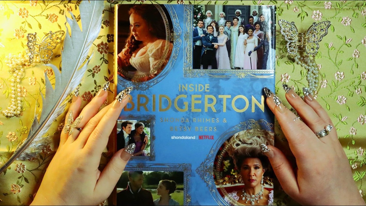 ASMR Inside Bridgerton Book Tapping, Tracing, Page Turning 📘 Inaudible Whispering & Reading