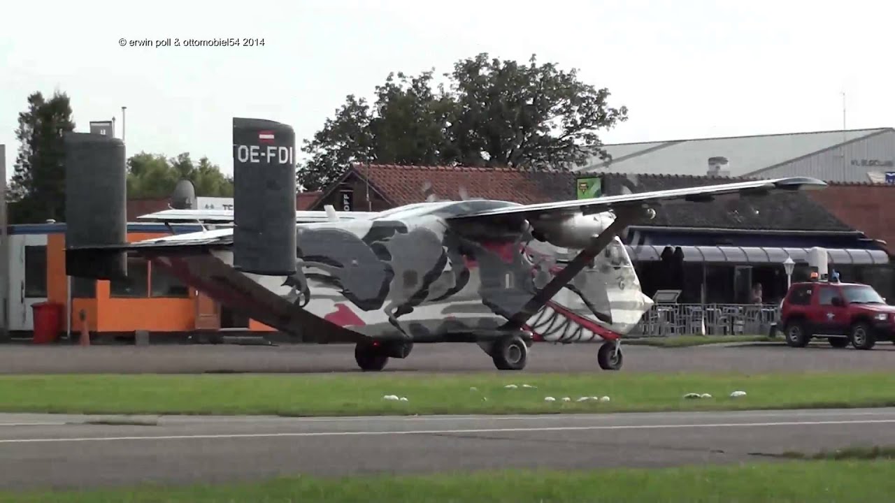 Skyvan OE-FDI Arrival At Teuge Airport Holland 29-08-2014