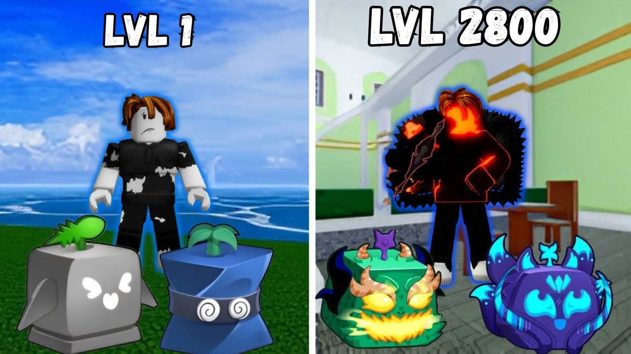 I Went From a NOOB to a MAX Level Pro in roblox blox fruits(PT1)