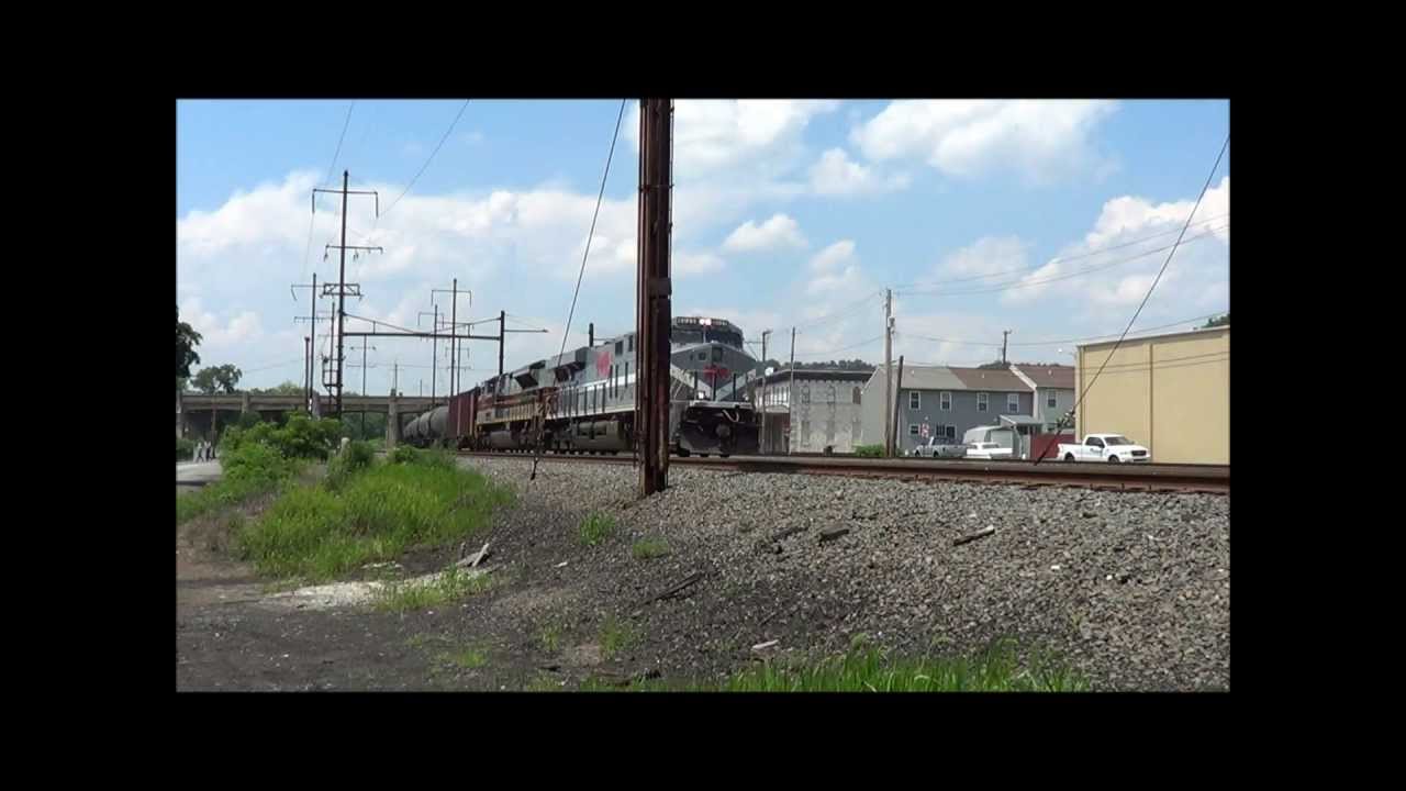 Double NS Heritage Units (NS 8025 & 1074) in Columbia Pennsylvania