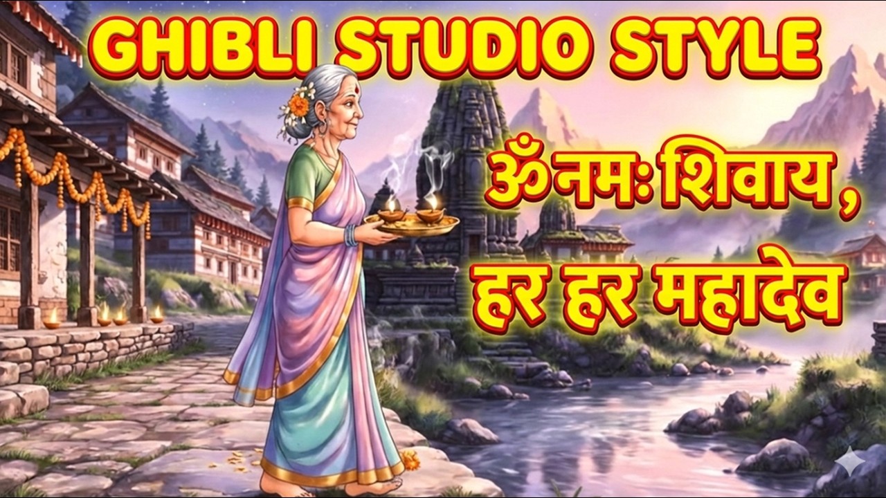 Ghibli Studio Style Mahashivratri Special Night Chant | Om Namah Shivaya Jaap | |🔱🪔
