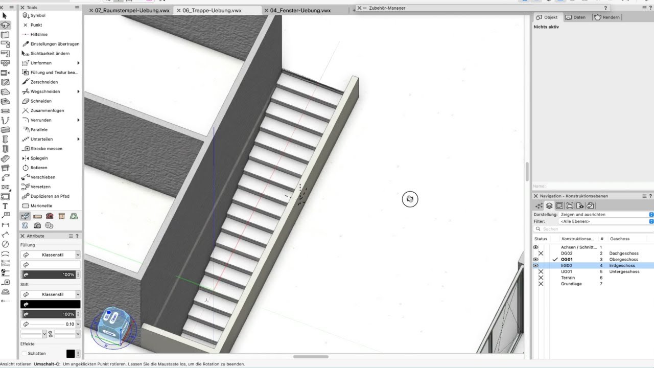 Treppen in Vectorworks | Skills and Drills 4.6.