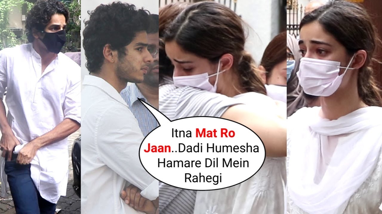 Ishaan Khattar Appears To Comfort His Gf Ananya Pandey As Her GrandMama Passed Away Yesterday