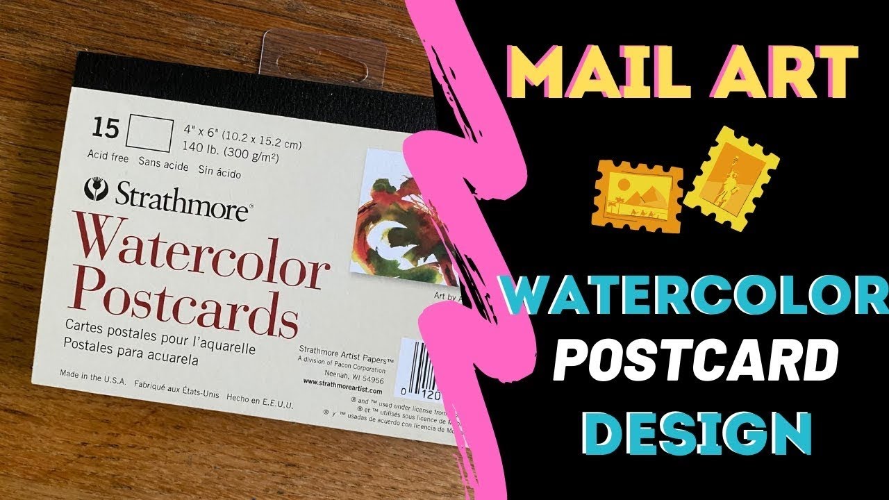 MAIL ART | Postcard Design Ideas by APPLYING WATERCOLOR sketchbook ideas