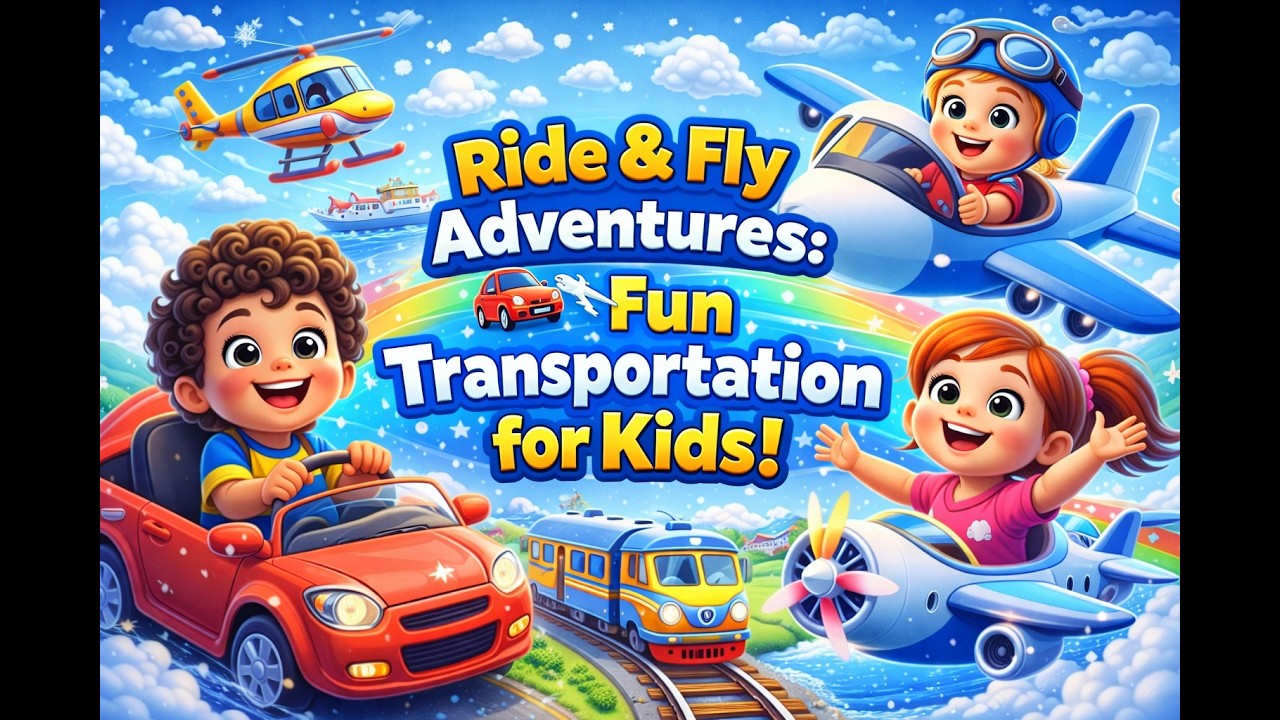 Ride & Fly Adventures:🚗✈️ Fun Transportation for Kids!