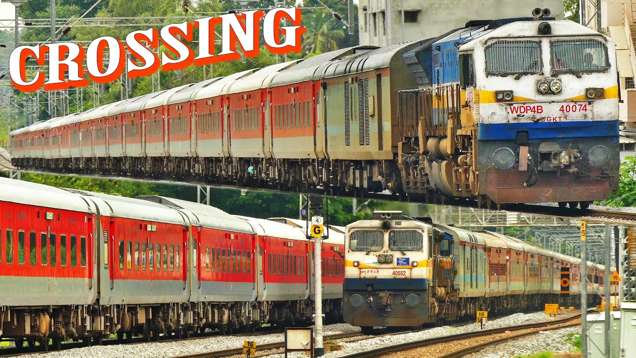 THE PERFECT CROSSING !! BARMER YESVANTPUR Express and YESVANTPUR VASCO Exp. | Indian Railways