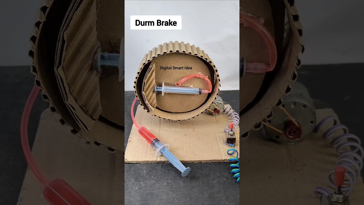 How Drum Brakes Work in Cars | Simple Science Project | #dcmotor #tech #gear #project