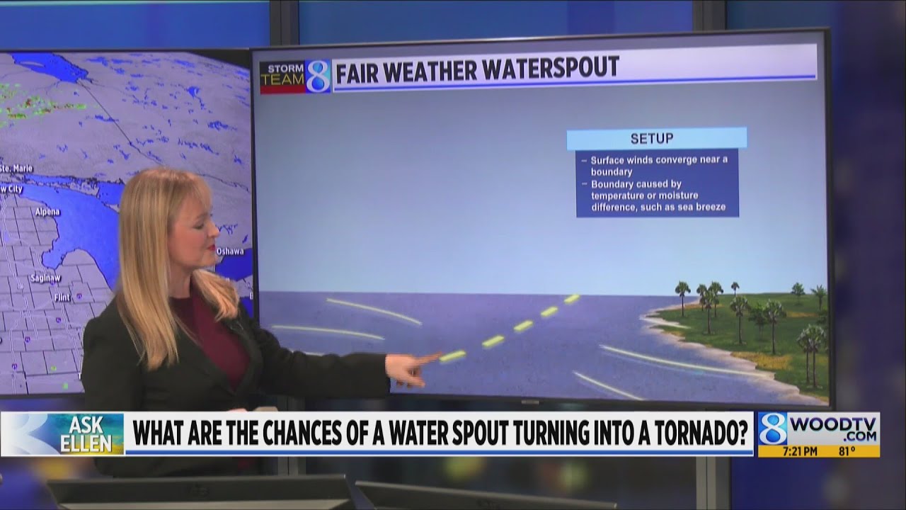 Ask Ellen: What are the chances of a water spout turning into a tornado?