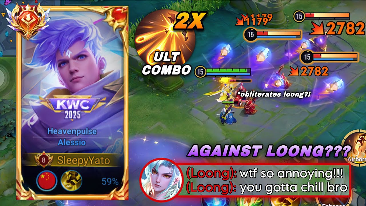 HEAVENPULSE ALESSIO 2X ULT COMBO OBLITERATES LOONG IN FARM LANE LEGEND RANK | ALESSIO BUILD & ARCANA