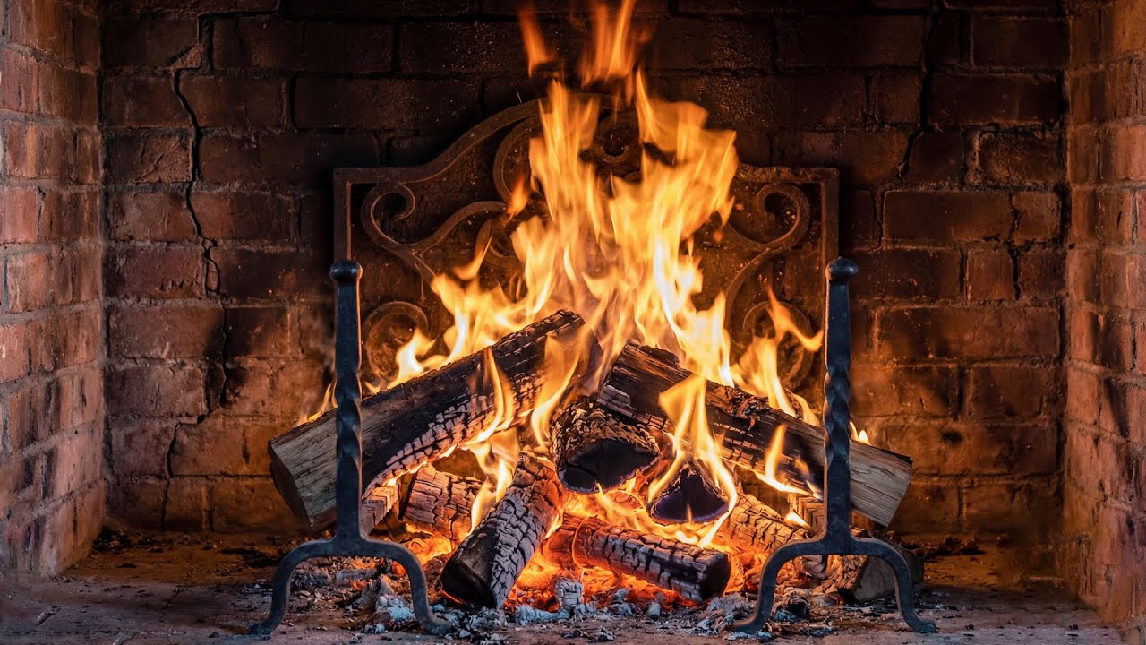 🔥 Fireplace Classic 4K. Cozy Fire with Crackling Fireplace Sounds. Fireplace 4K UHD