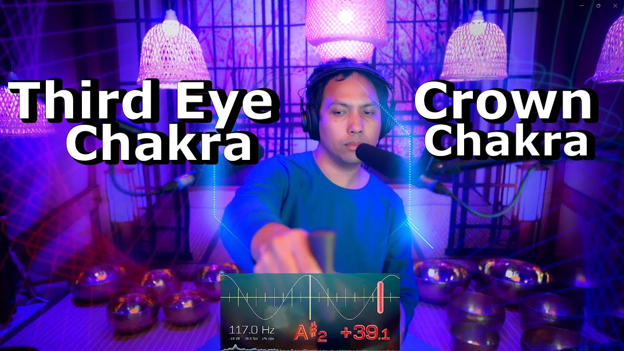 A# Tibetan Singing Bowl Sound Healing | Binaural Frequencies for Third Eye & Crown Chakra Alignment