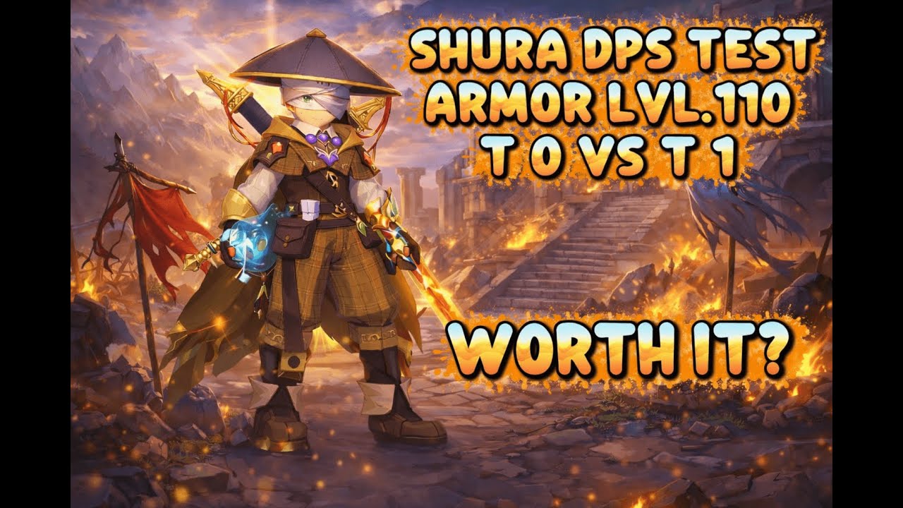 ROX : SHURA DPS TEST armor lvl 110 T0 vs T1, worth it kah?