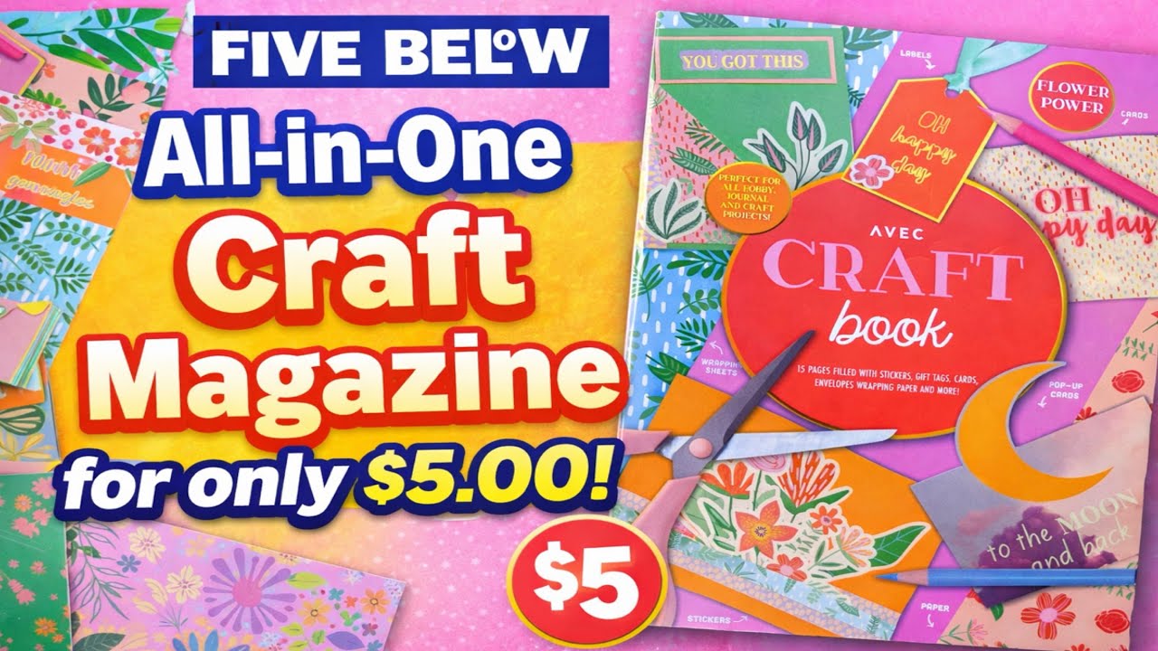 NEW RELEASE! $5.00 All-in-One Paper Craft Magazine from 5 Below! Flip Through 