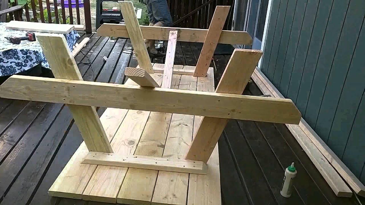 I made a picnic table this afternoon
