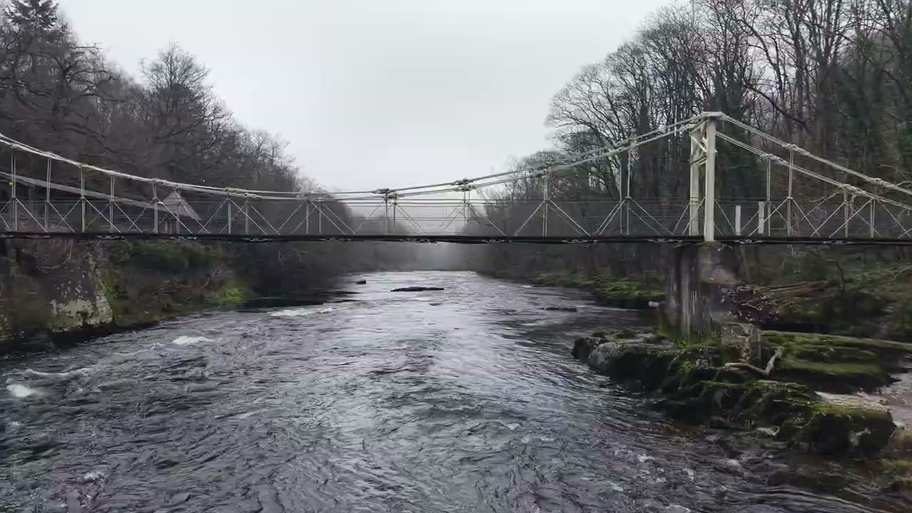 Low level flying on the River Dee (under 2 bridges) 