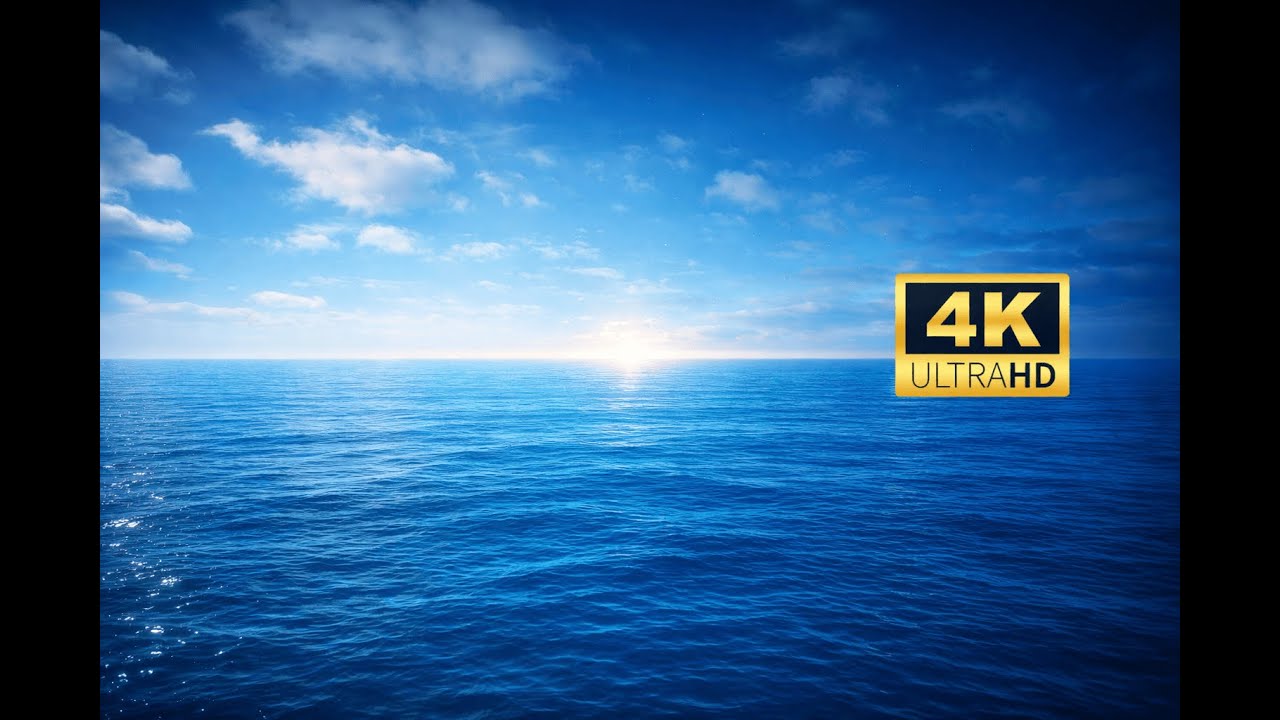 Deep Sleep in Blue 🌊 4K UHD - Ocean & Sky Ambience - No Music