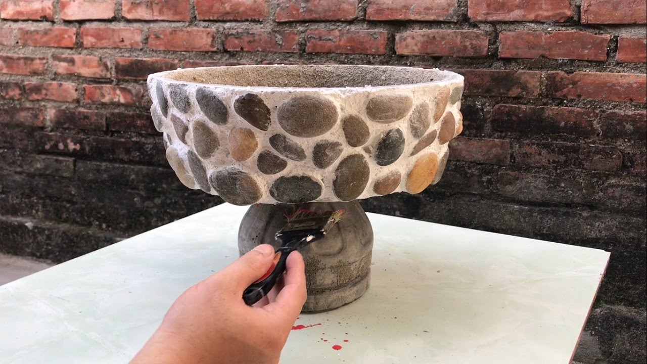 Making Flower Pots is Easy at Home - Amazing Ideas From Gravel, Stone Pebbles - Garden Decoration
