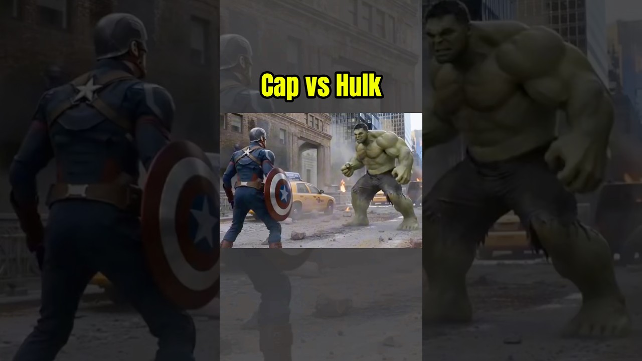 Who stronger? #captainamerica #hulk #marvel #aivideo