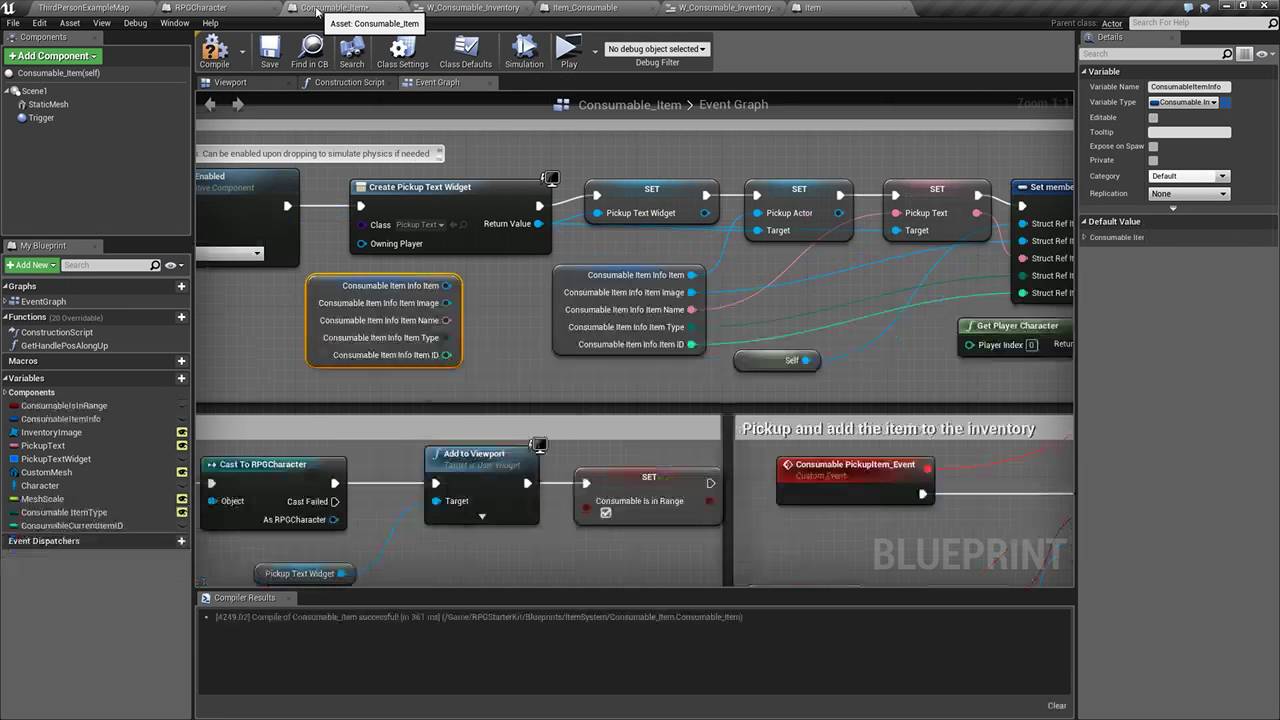 UE4 Hack and Slash RPG [ Menu Changes and Adding Consumable Inventory ]