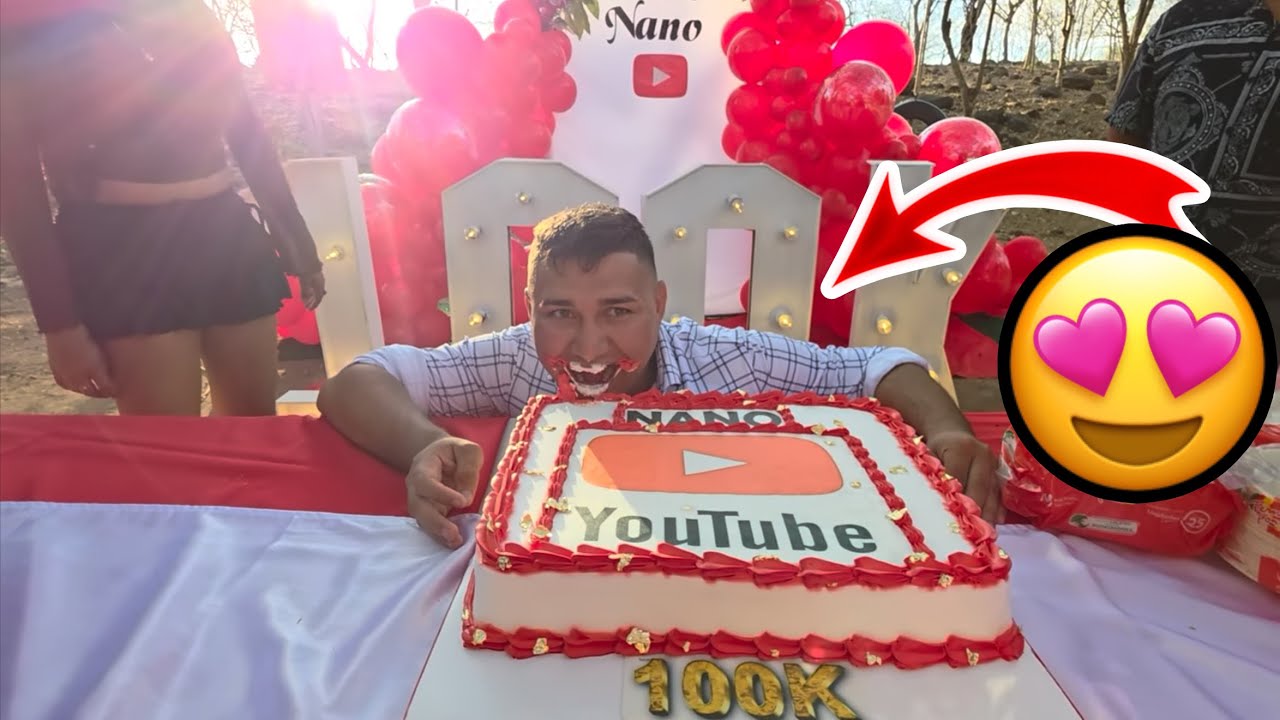 Miren La Reacción de Nano😍Al Ver El Pastel de los 100k❤️