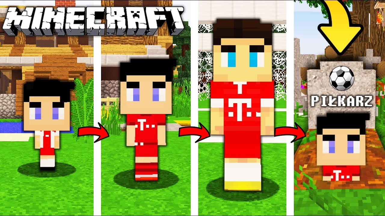 ŻYCIE PIŁKARZA W MINECRAFT || OD NARODZIN DO ŚMIERCI