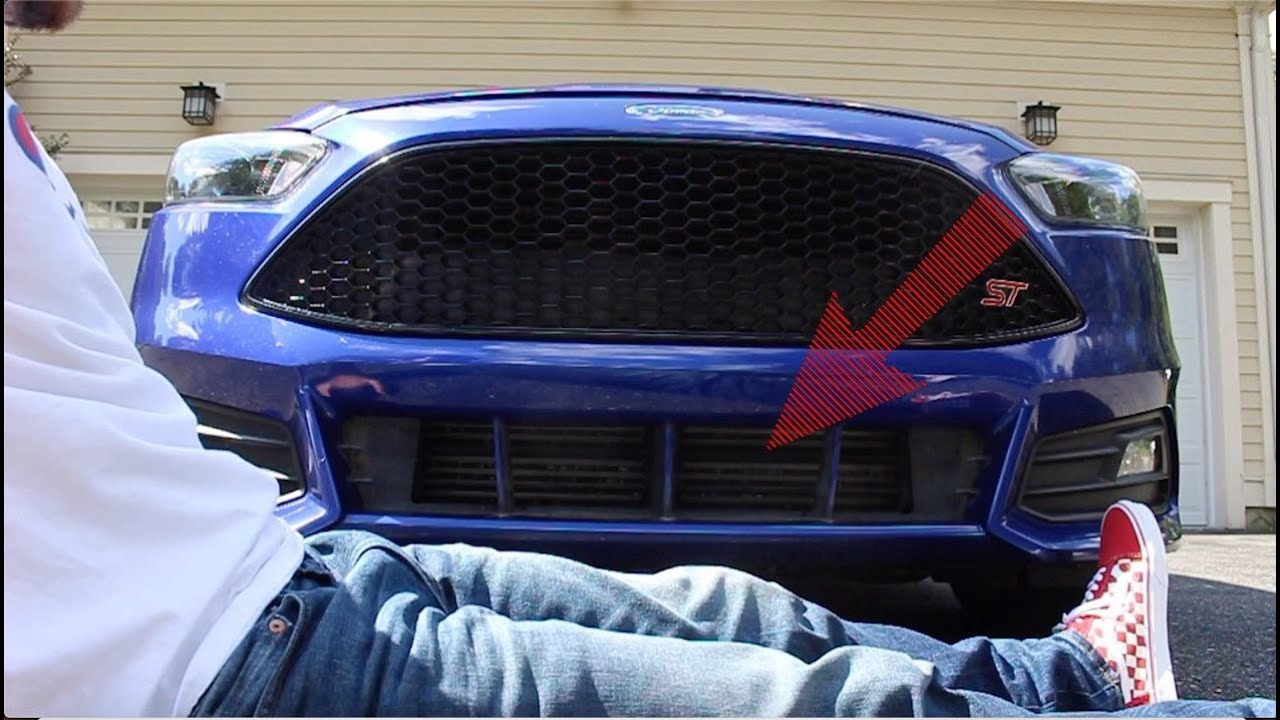 Как удалить нижнюю решетку радиатора Ford Focus ST