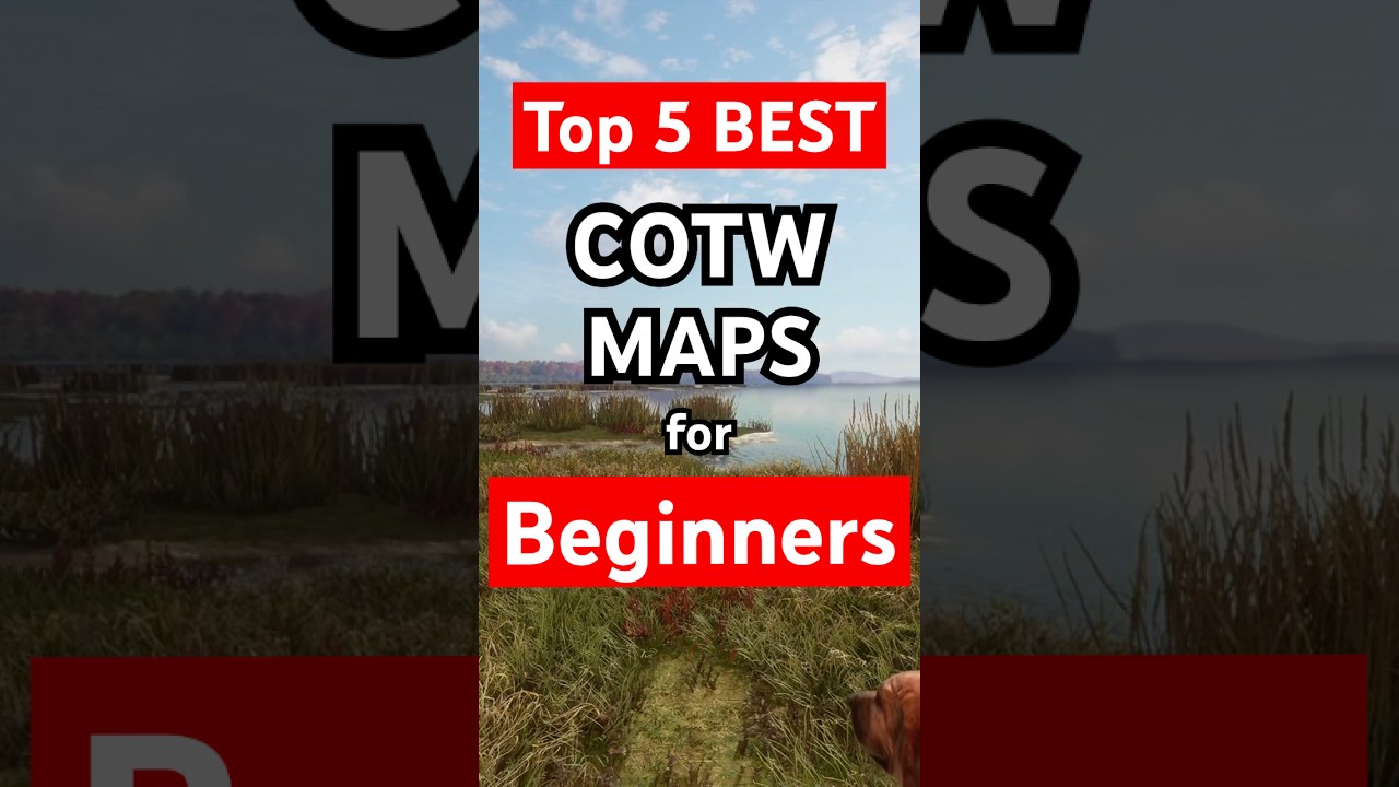 Top 5 COTW Maps for BEGINNERS #thehuntercotw