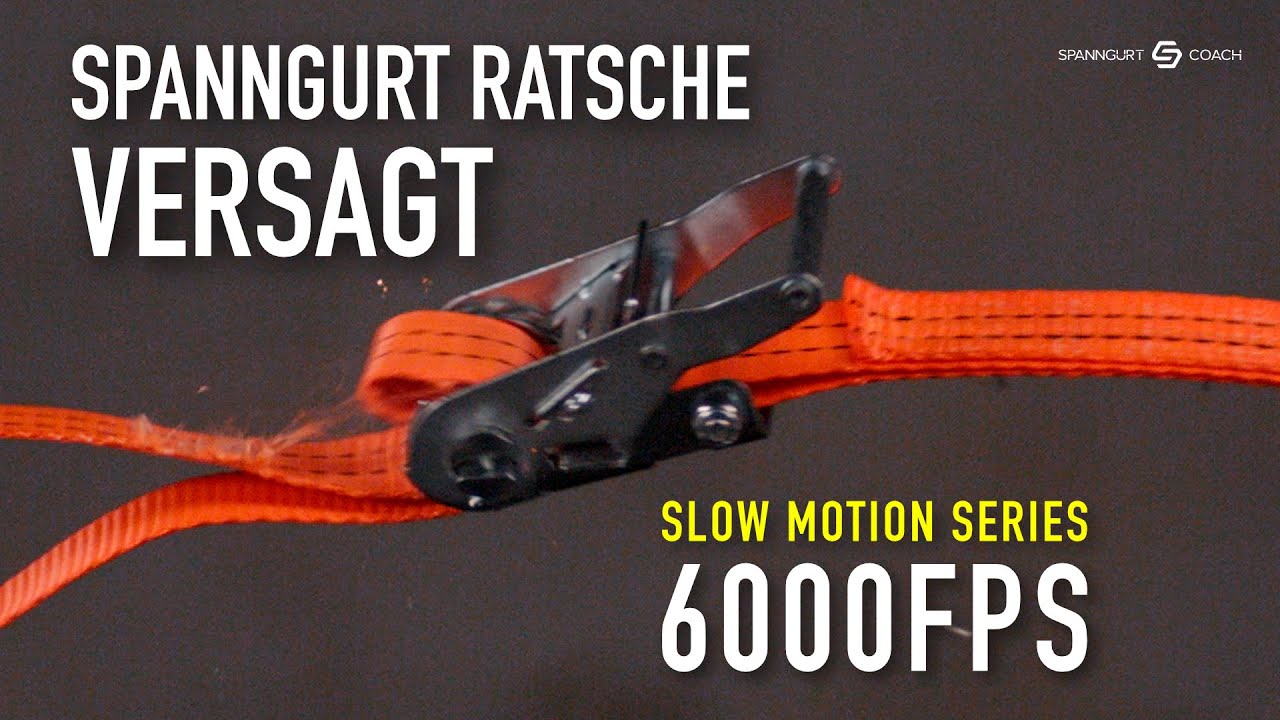 #1 Zugversuch Spanngurt mit Highspeed Kamera | Slow Motion Zerstörung Gurt |Experiment Slow Mo Coach