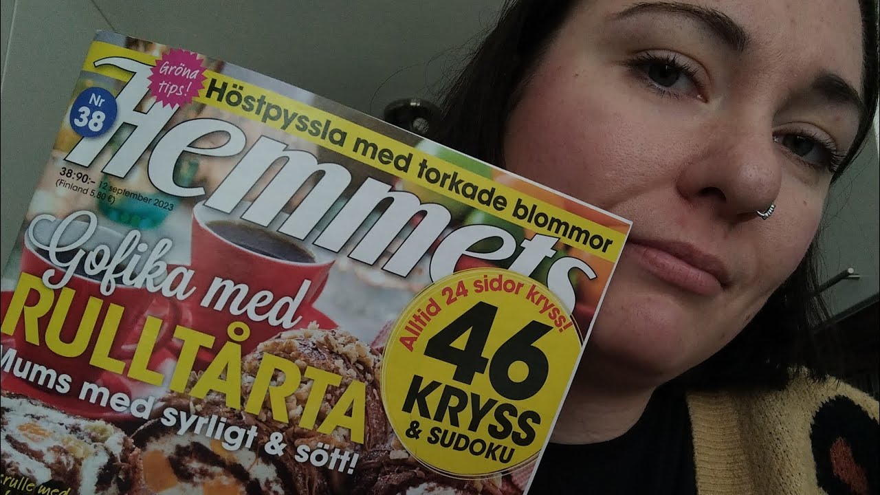 ASMR p&aring; svenska| Jag l&auml;ser Hemmets tidning: whispers,describing, page turning