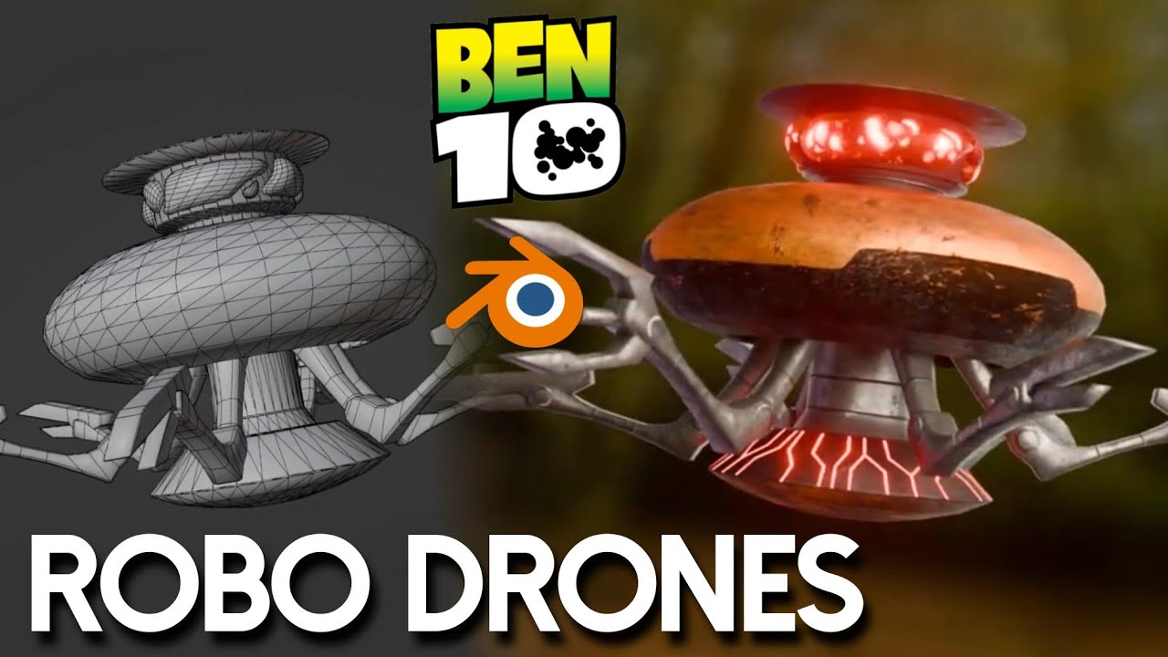 Ben 10 ROBO DRONES | Realistic 3D modelling timelapse