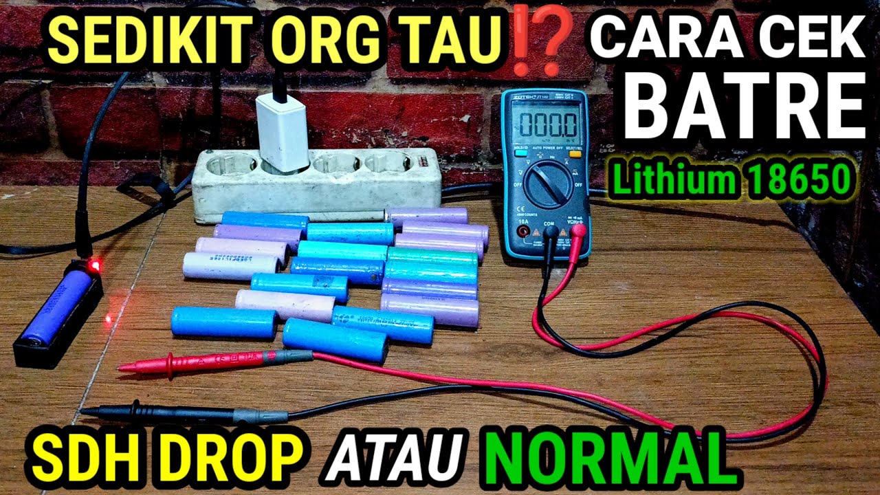 ORANG AWAMPUN PASTI BISA ⁉️CARA CEK BATTERY LITHIUM 18650 SUDAH DROP ATAU MASIH NORMAL