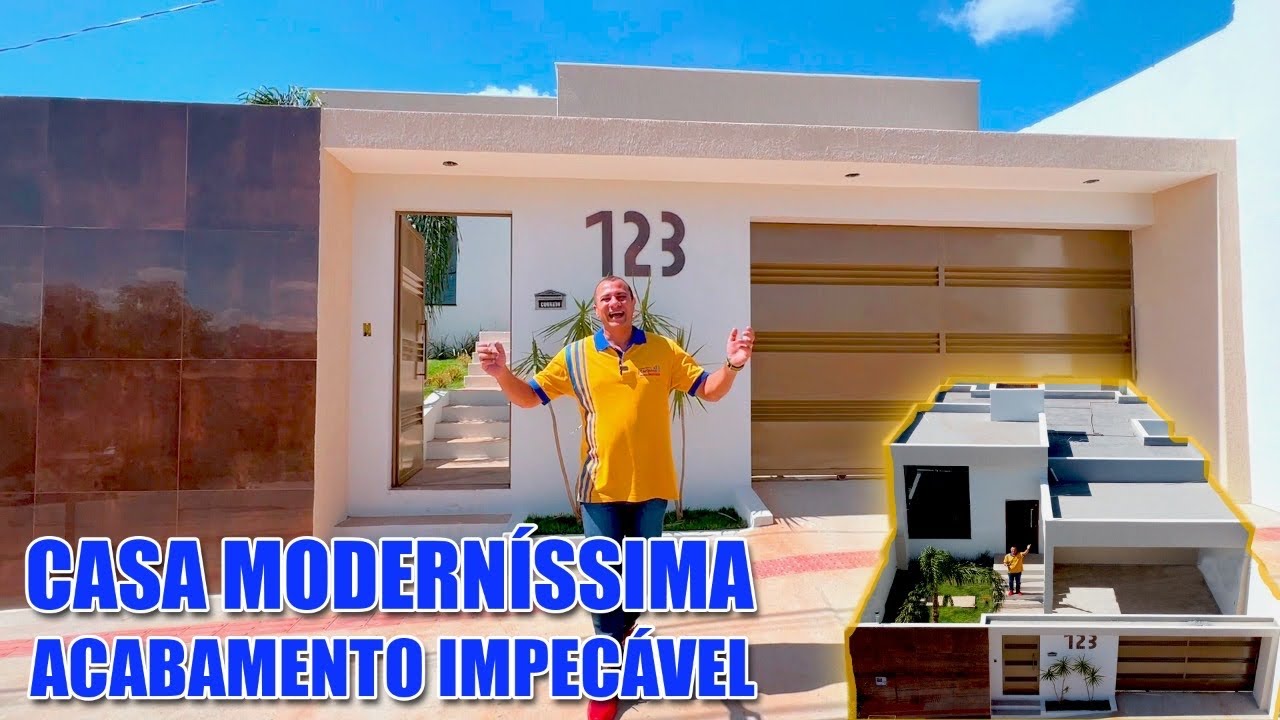 Casa com sala ampla pé direito alto e super acabamento l Piscina e área gourmet R$480.000