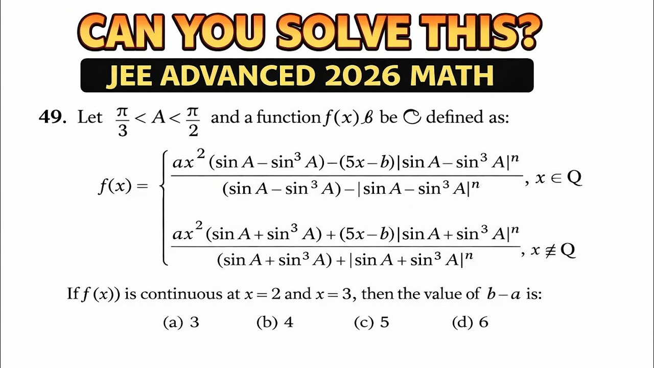 Continuity at x = 2 and 3? 🔥 Conceptual Trap | JEE Advanced 2026 Maths