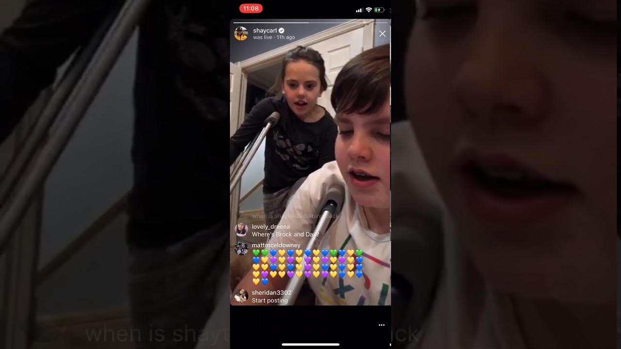 SHAYTARDS SINGS “RIPTIDE” *instagram live