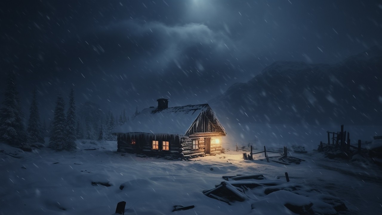 Cozy Winter Ambience | Cold Howling Wind | Snowstorm & Blizzard Sounds | Reduce Stress, Deep Sleep